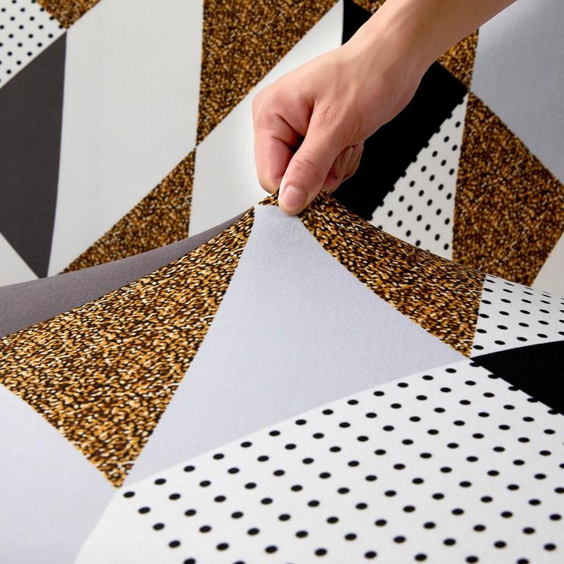 Housse de canapé extensible Patchwork brun et noir — vue 2