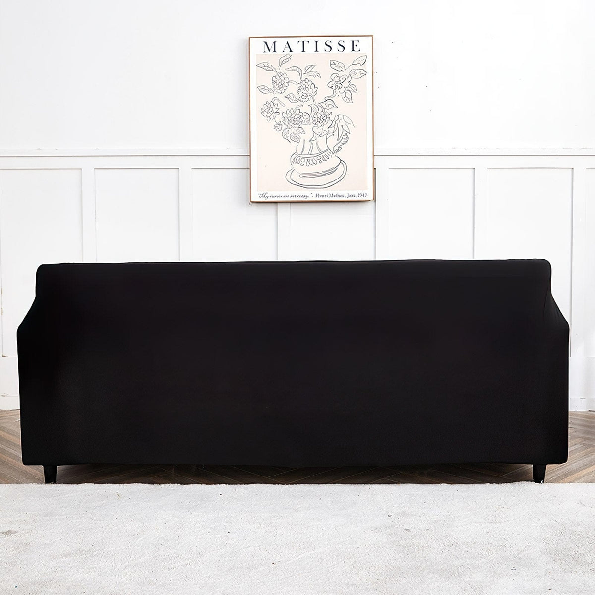 Housse de canapé extensible Noir — vue 7