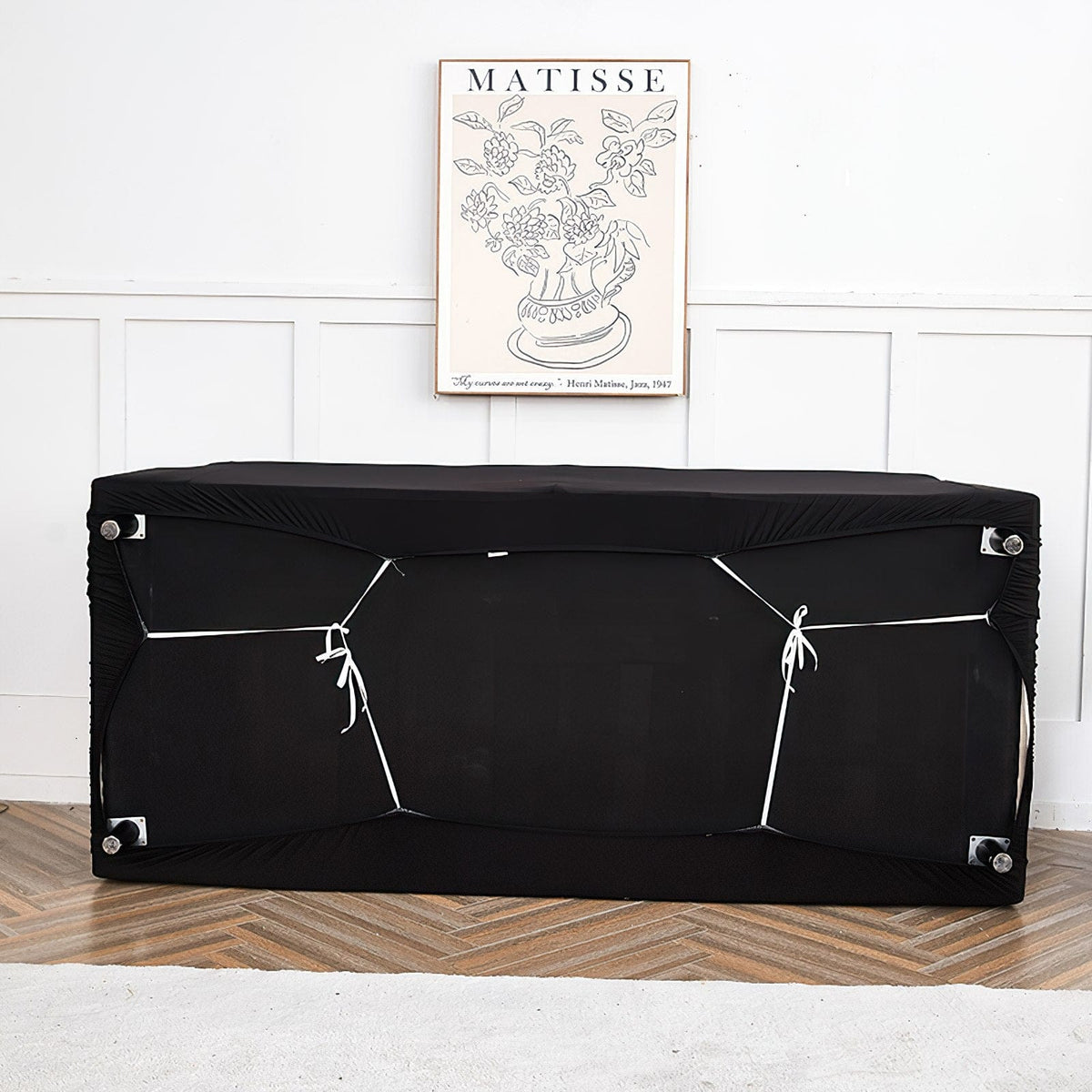 Housse de canapé extensible Noir — vue 8
