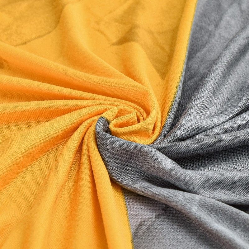 Housse de canapé extensible Géométrique orange et gris — vue 2