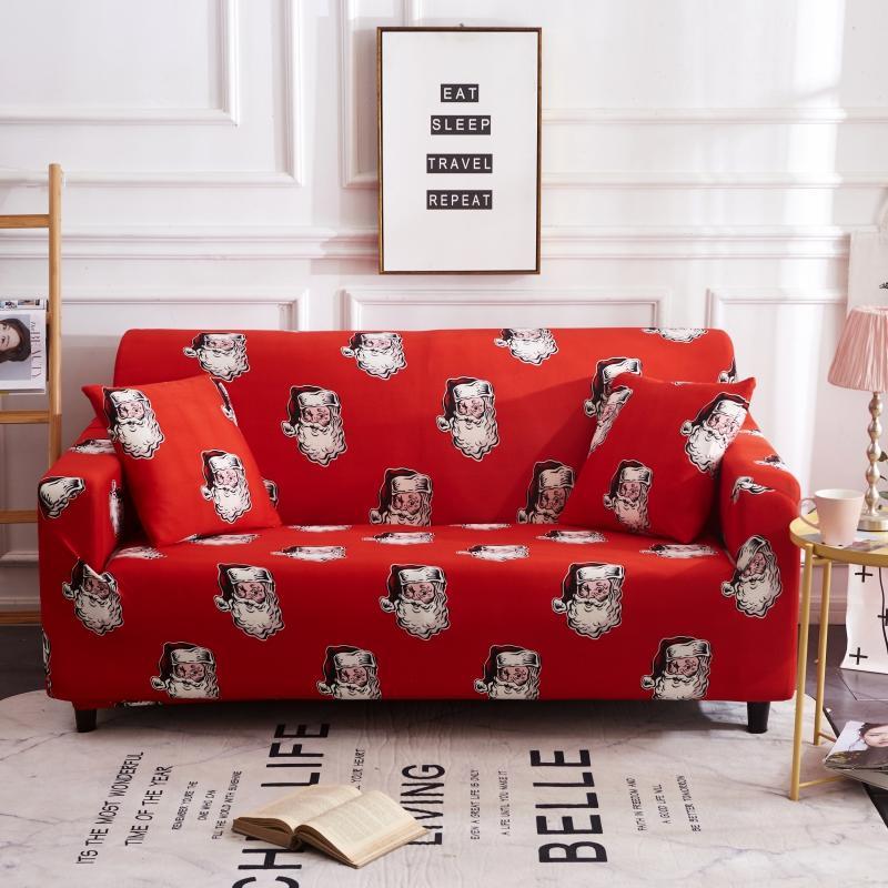 Housse de canapé extensible de Noël, Rouge Père Noël