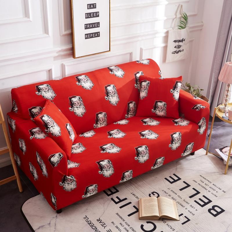 Housse de canapé extensible de Noël, Rouge Père Noël — vue 2