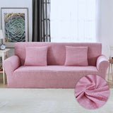 Housse de canapé extensible Rose poudré chiné