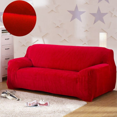 Housse de canapé en velours Rubis
