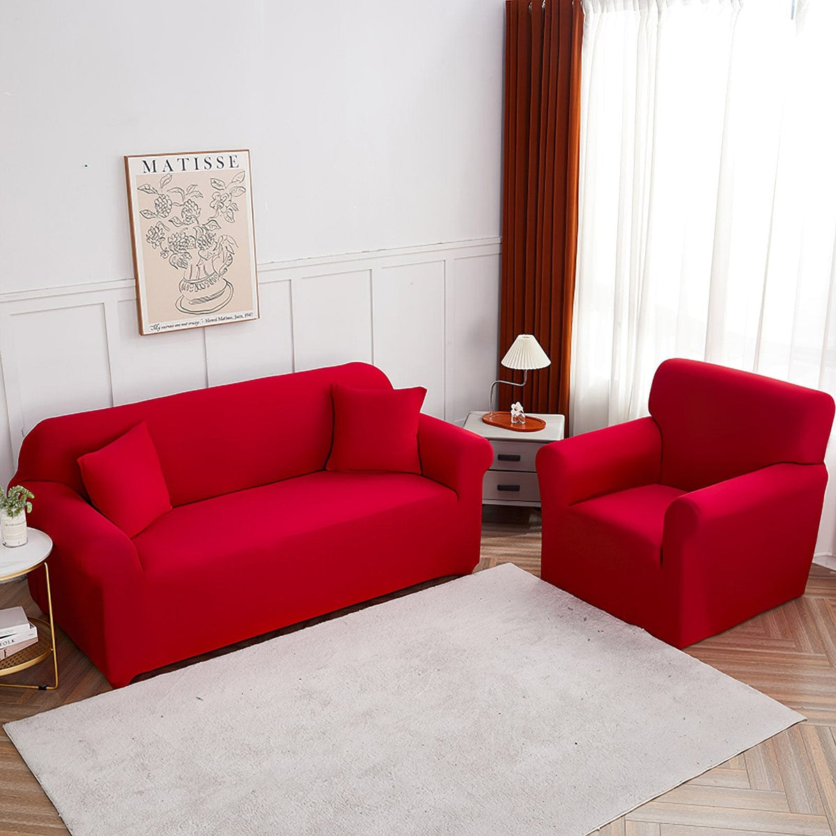 Housse de fauteuil extensible Rouge — vue 3