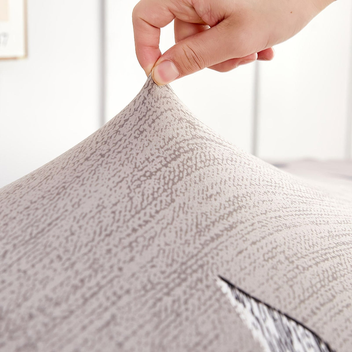 Housse de canapé extensible Beige gouttes — vue 3