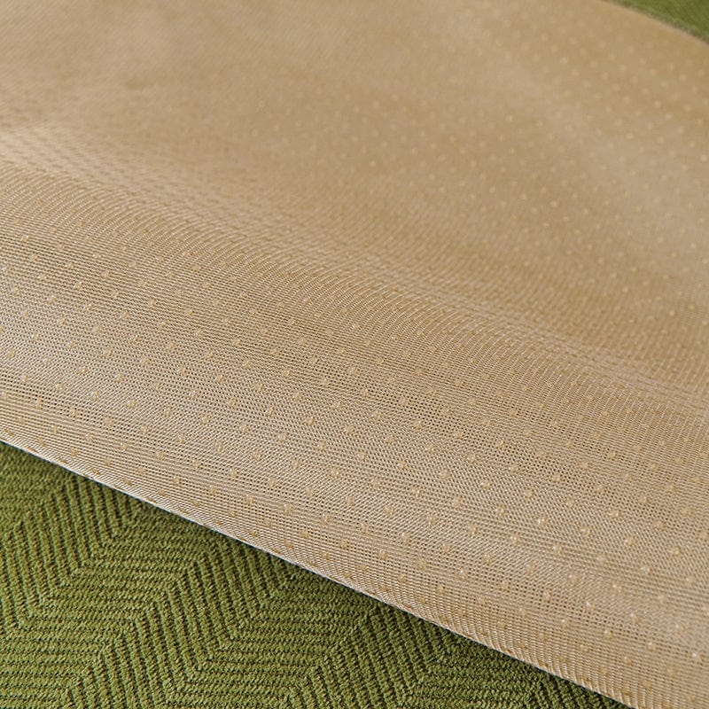 Housse de canapé EasyCover chenille, Olive, posée sur un canapé — vue 5