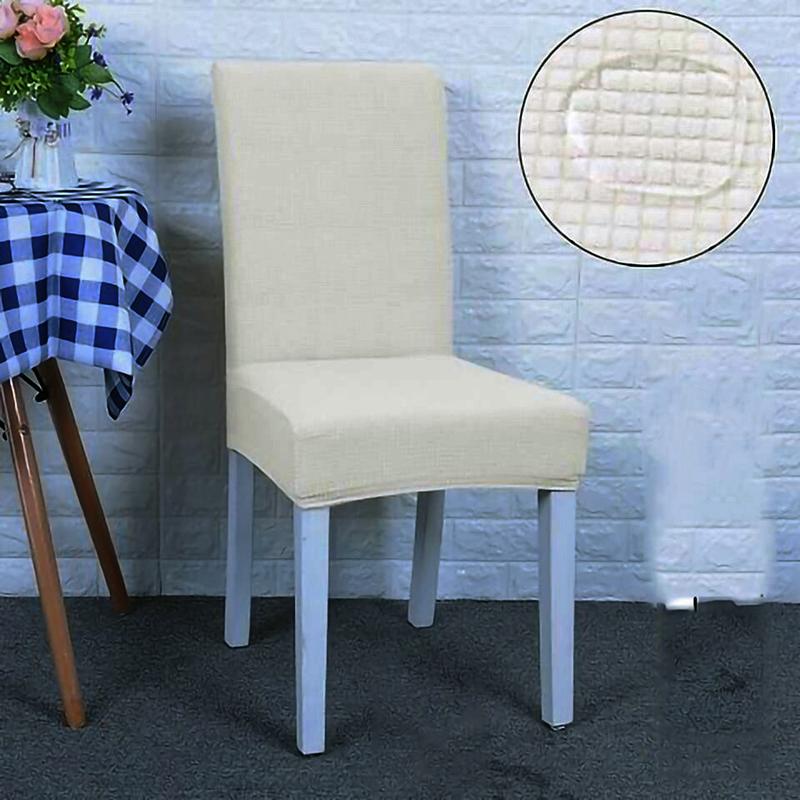 Housse de chaise déperlante, Blanc cassé, posée sur une chaise — vue 2