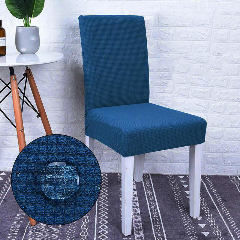 Housse de chaise déperlante, Bleu sarcelle, posée sur une chaise — vue 2