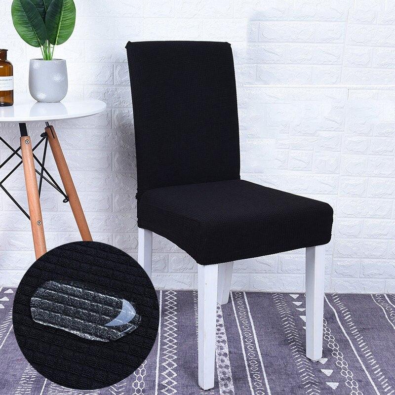 Housse de chaise déperlante, Noir, posée sur une chaise — vue 2