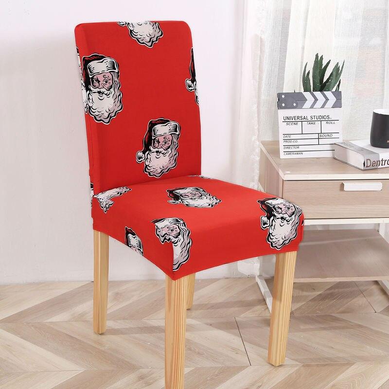Housse de chaise extensible de Noël, Rouge Père Noël