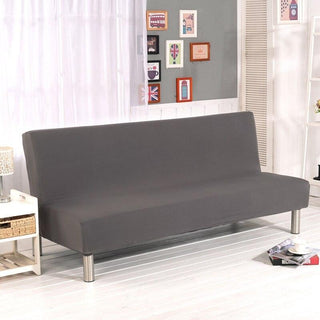 Housse de clic-clac extensible, Gris, posée sur un clic-clac