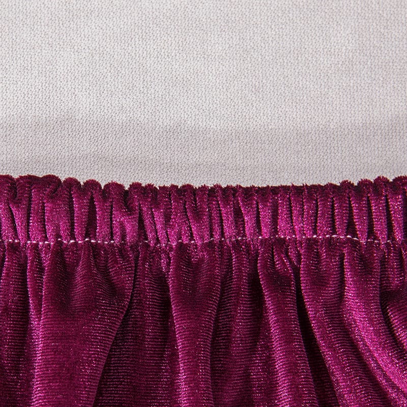 Housse de clic-clac en velours, Magenta, posée sur un clic-clac — vue 5
