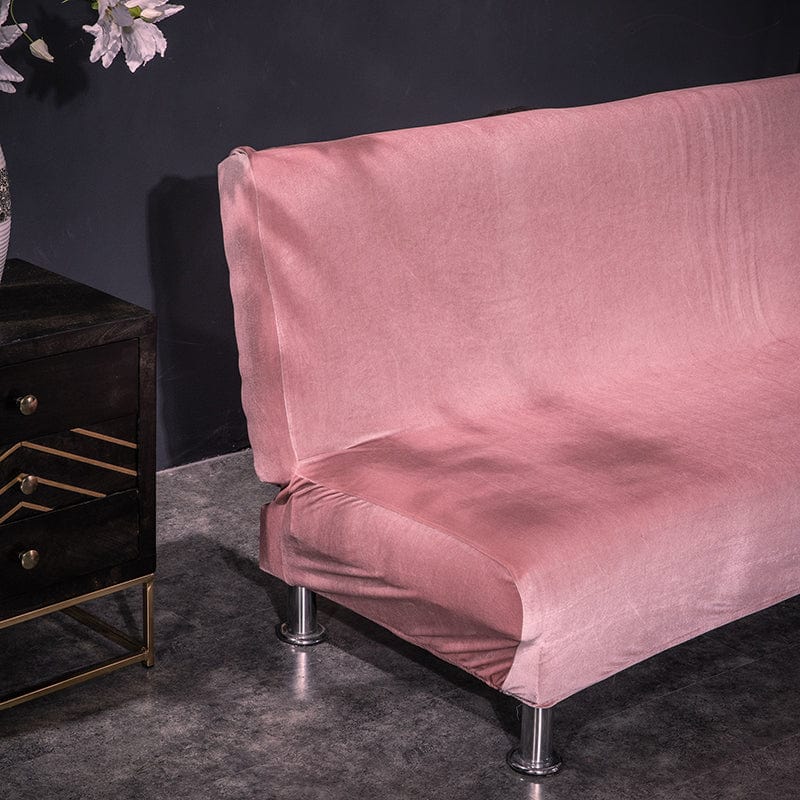 Housse de clic-clac en velours, Rose, posée sur un clic-clac — vue 3