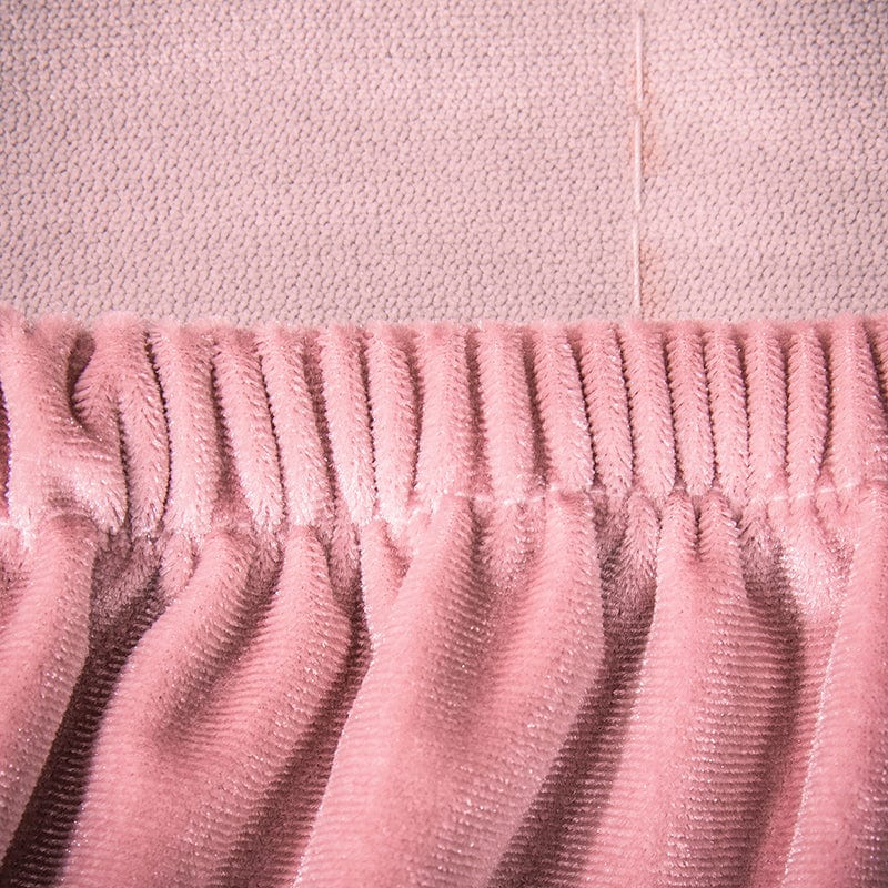 Housse de clic-clac en velours, Rose, posée sur un clic-clac — vue 5