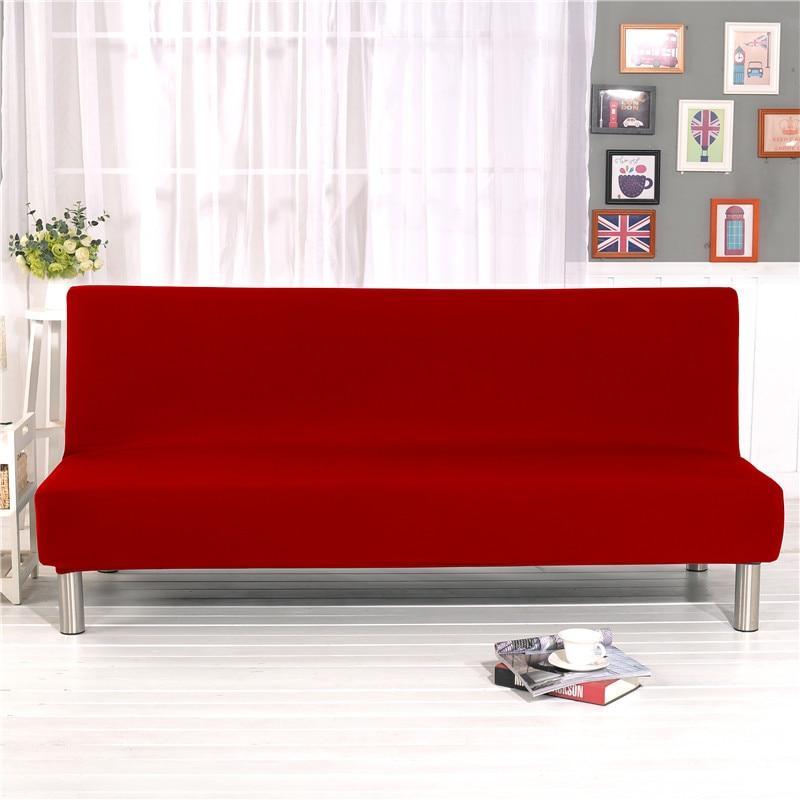 Housse de clic-clac extensible, Rouge, posée sur un clic-clac — vue 2