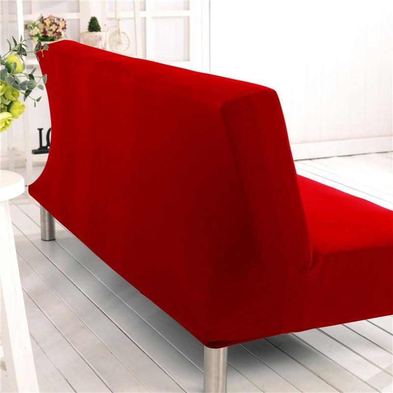 Housse de clic-clac extensible, Rouge, posée sur un clic-clac — vue 3