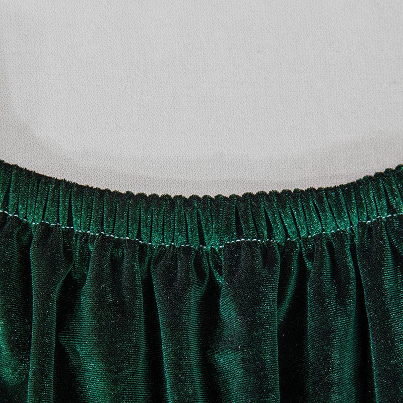 Housse de clic-clac en velours, Vert bouteille, posée sur un clic-clac — vue 5