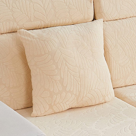 Housse coussin Beige Motif Palmier - 1 pièce - Housses de Coussin 45x45cm La Maison des Housses