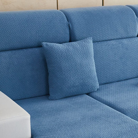 Housse coussin Bleu ciel Motif Laine - 1 pièce - Housses de Coussin 45x45cm La Maison des Housses