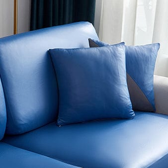 Housse coussin Bleu Simili cuir - 1 pièce - Housses de Coussin 40x40cm La Maison des Housses