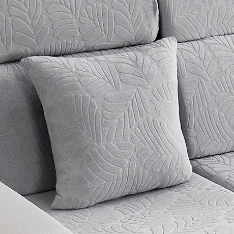 Housse coussin Gris clair Motif Palmier - 1 pièce - Housses de Coussin 45x45cm La Maison des Housses