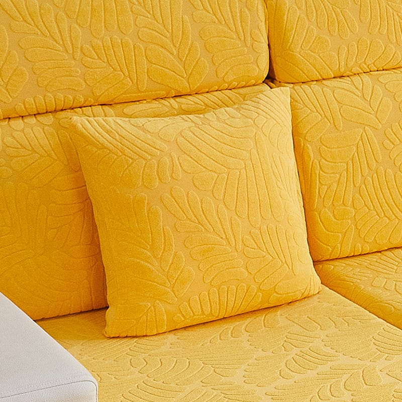 Housse coussin Jaune Motif Palmier - 1 pièce - Housses de Coussin 45x45cm La Maison des Housses