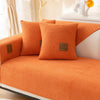 Housse coussin Orange - 2 pièces - Housses de coussin peluchée 45x45cm La Maison des Housses