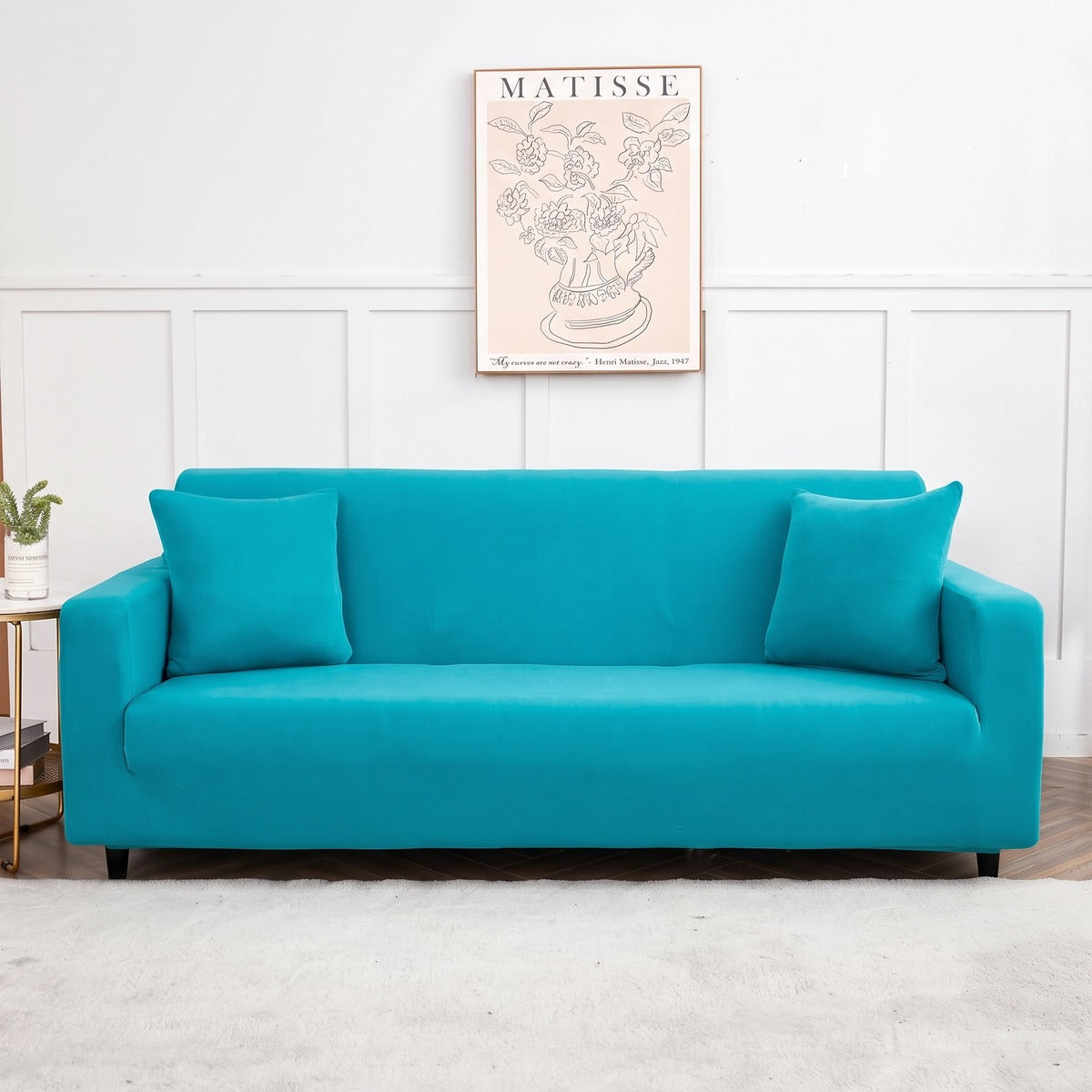 Housse de canapé extensible Bleu ciel