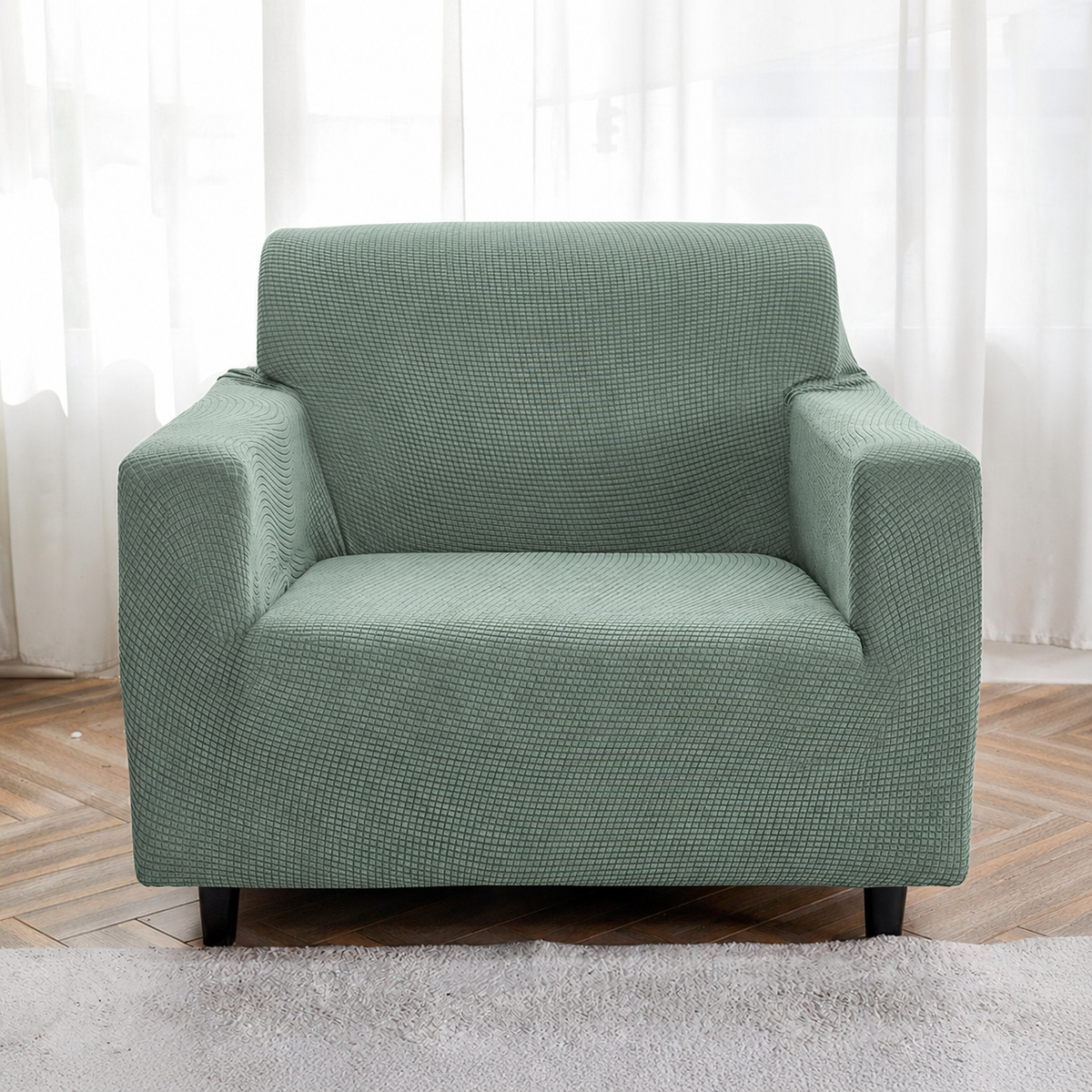 Housse de canapé déperlante Vert sauge — vue 4