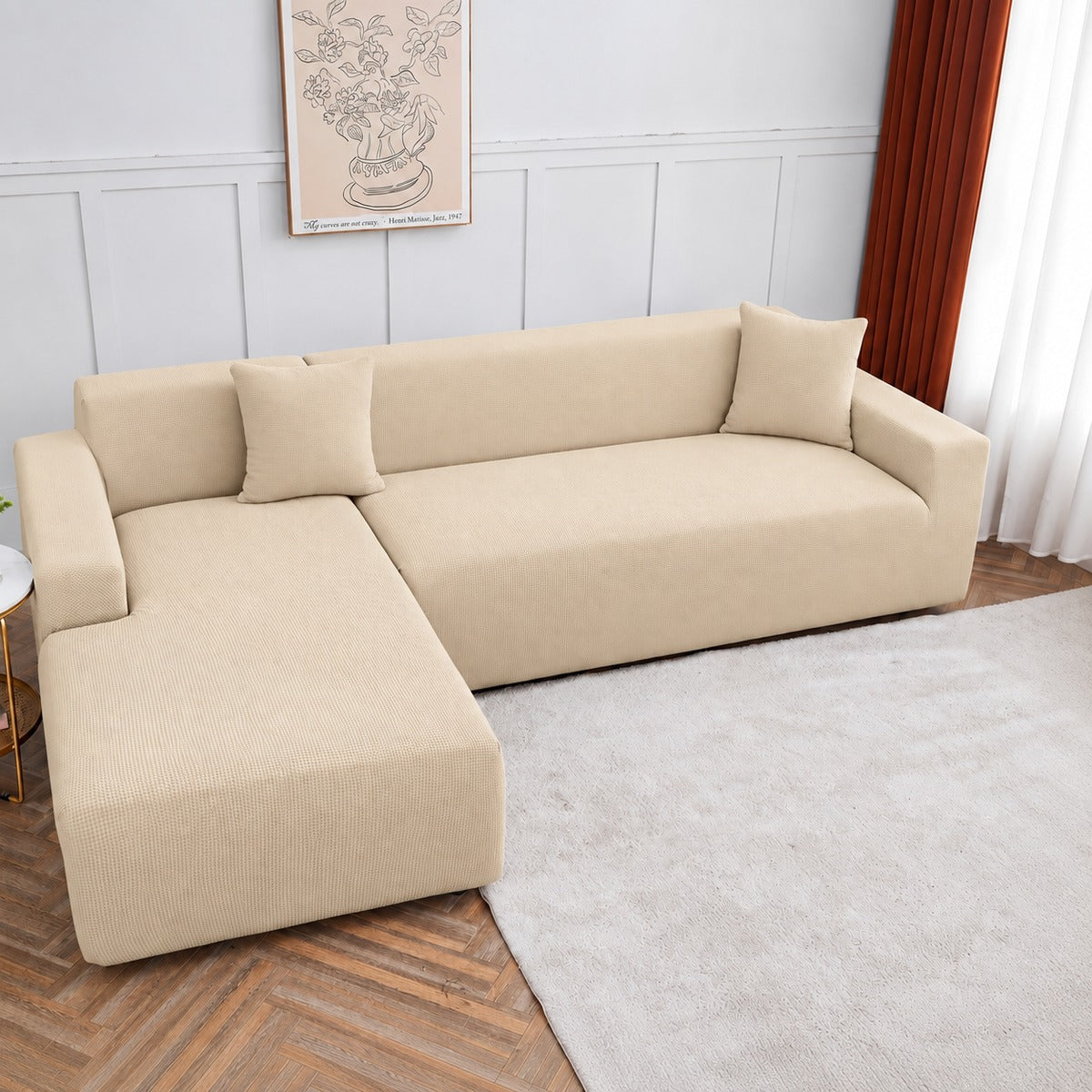 Housse de canapé déperlante Beige — vue 4