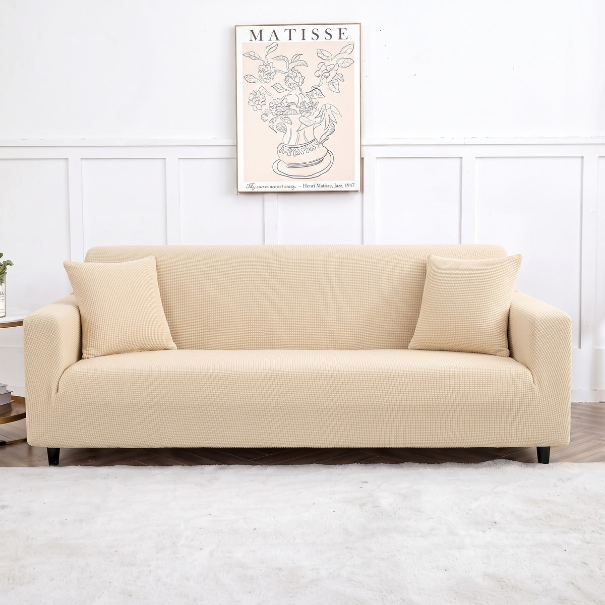 Housse de canapé déperlante Beige