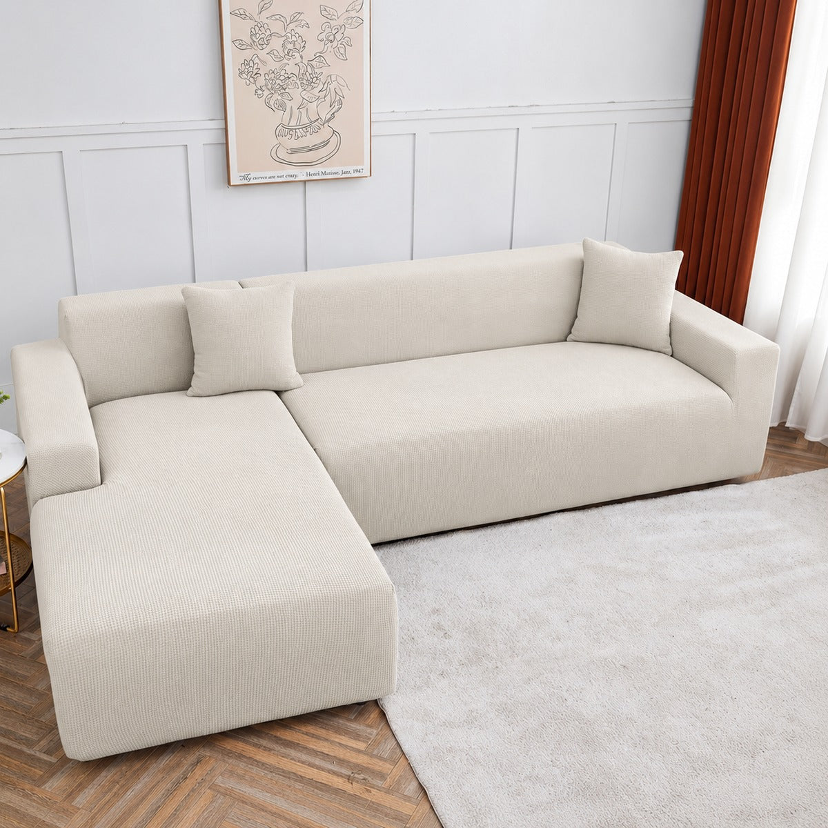 Housse de canapé déperlante Blanc cassé — vue 5