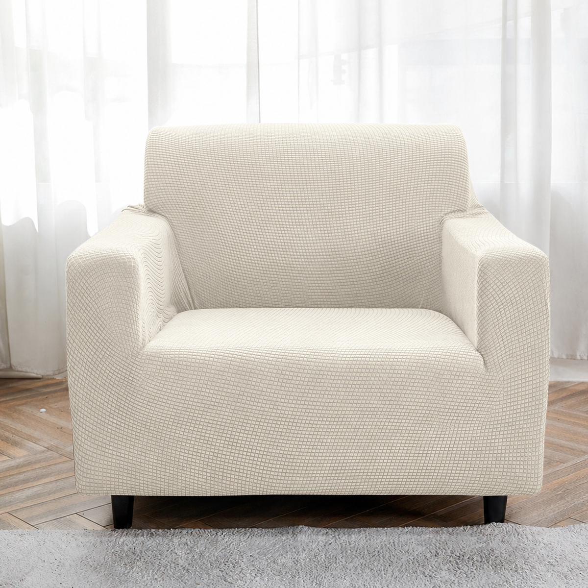 Housse de canapé déperlante Blanc cassé — vue 3