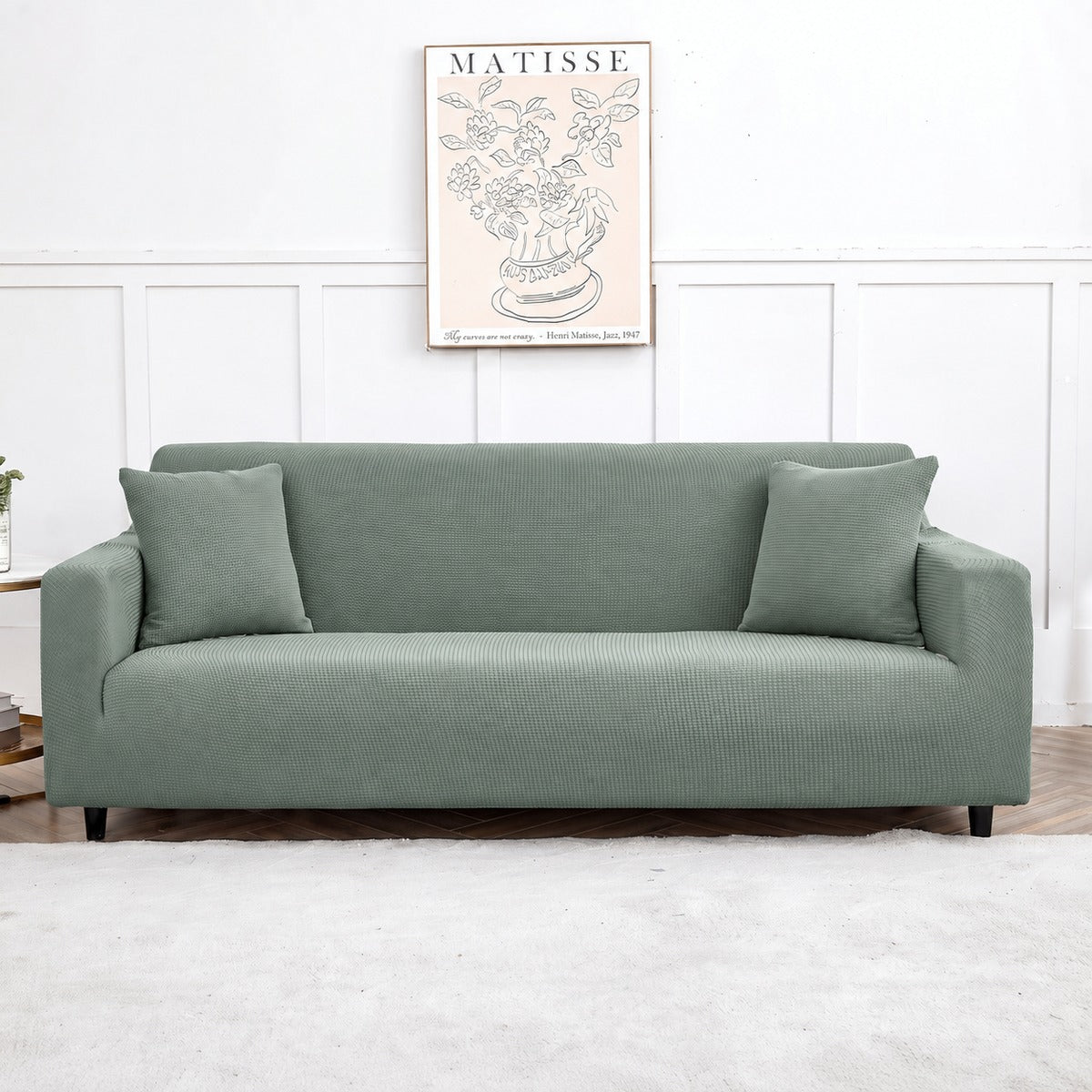 Housse de canapé déperlante Vert sauge