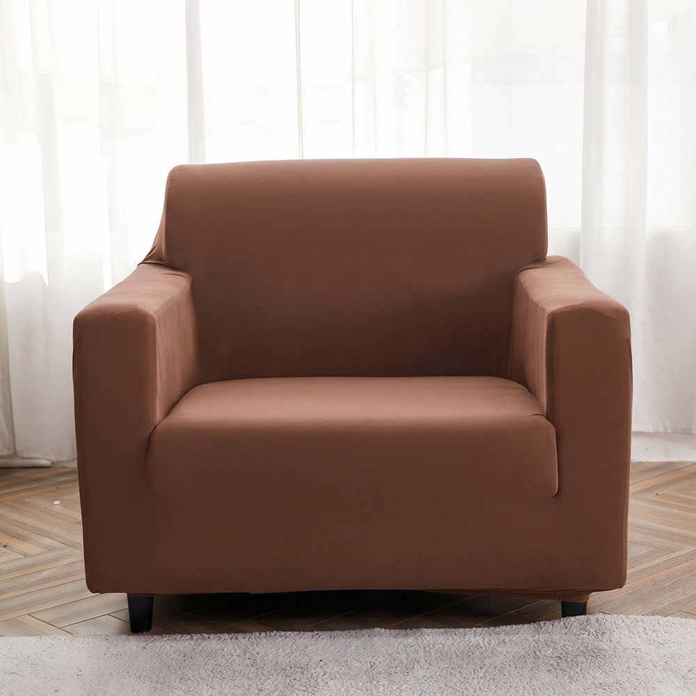 Housse de fauteuil extensible Marron