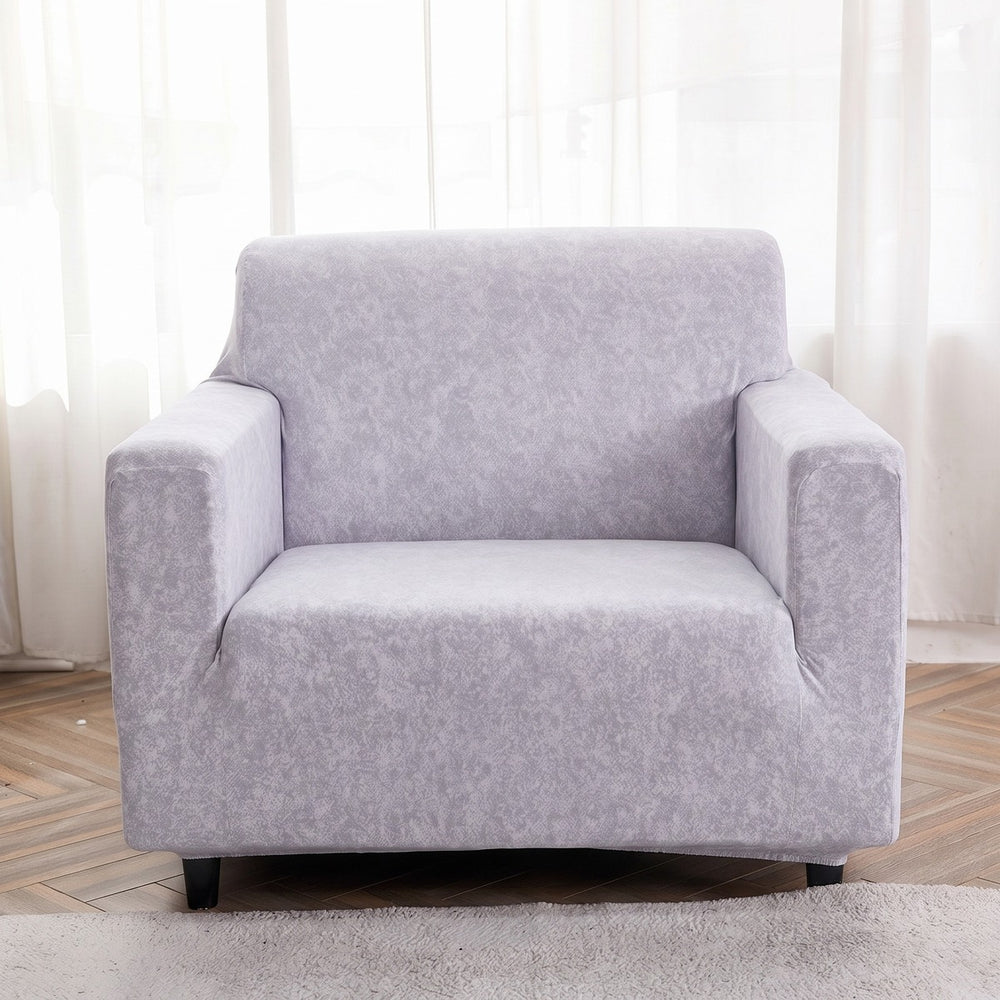 Housse de fauteuil extensible Gris chiné
