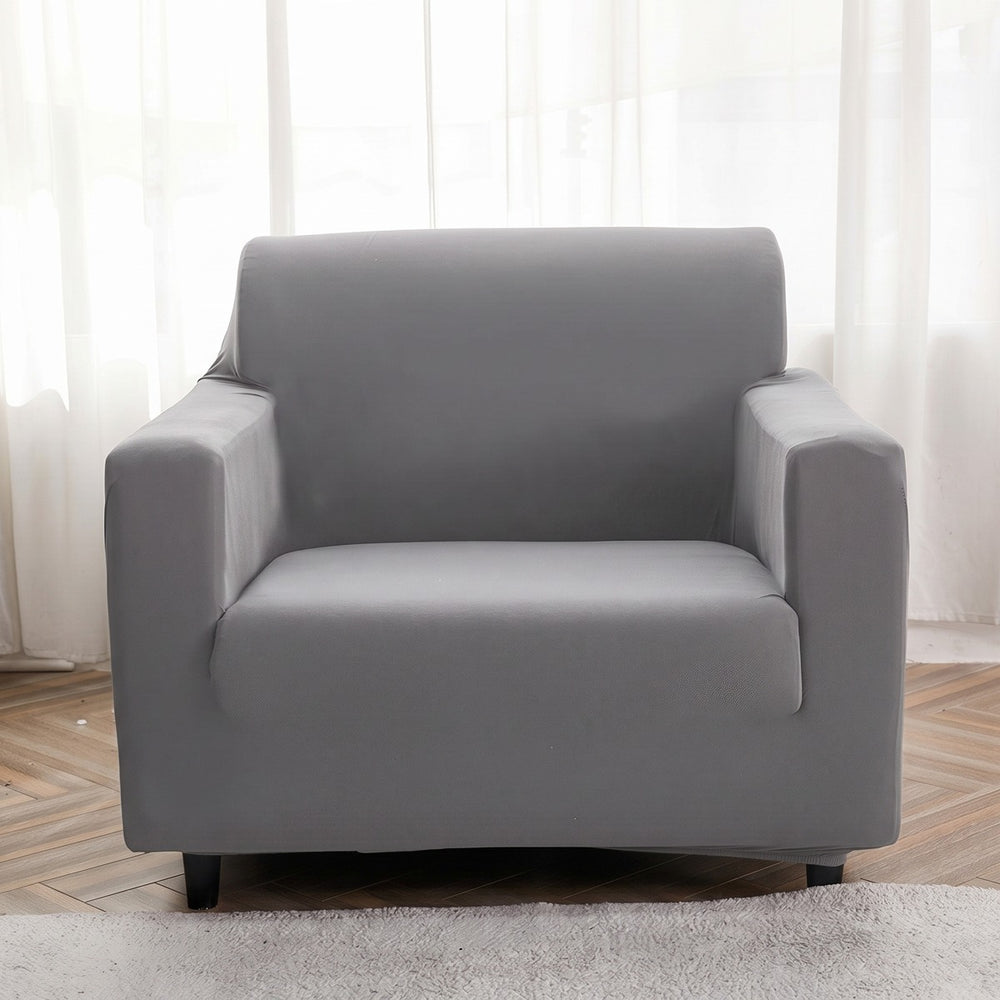 Housse de fauteuil extensible Gris clair