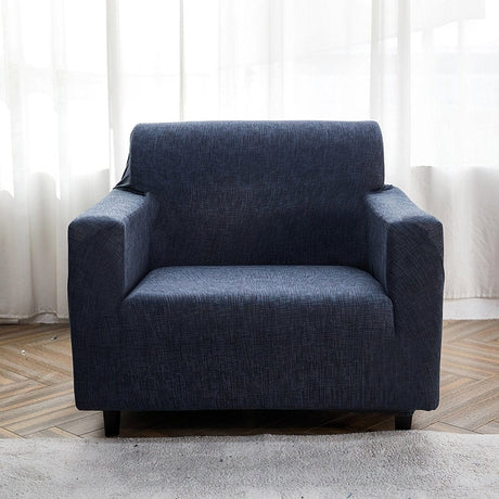 Housse de fauteuil extensible Bleu marine chiné