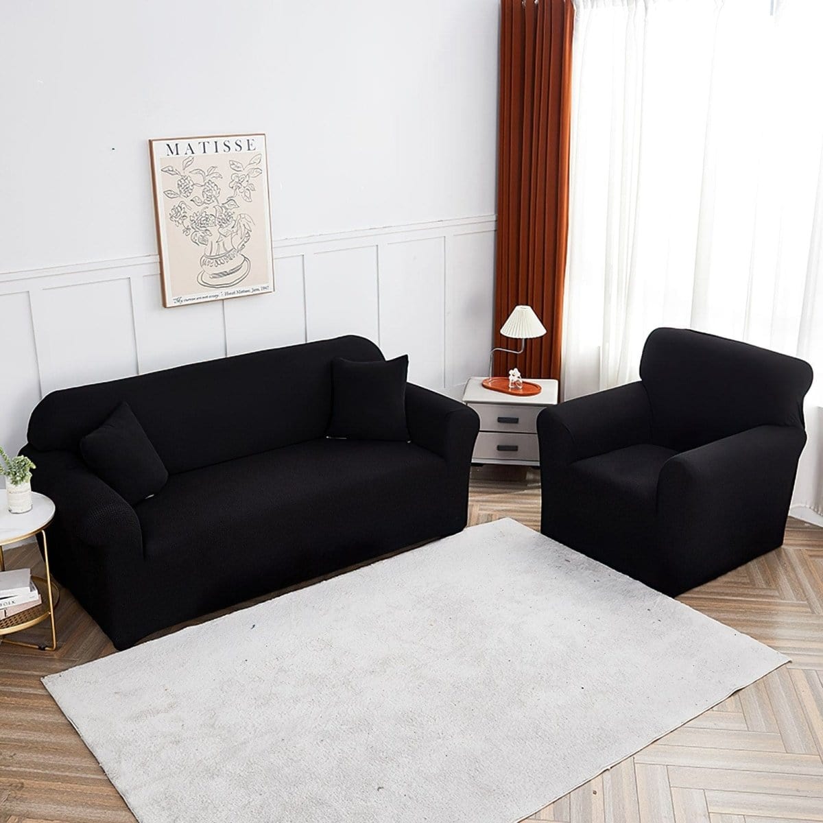Housse de fauteuil déperlante Noir — vue 7
