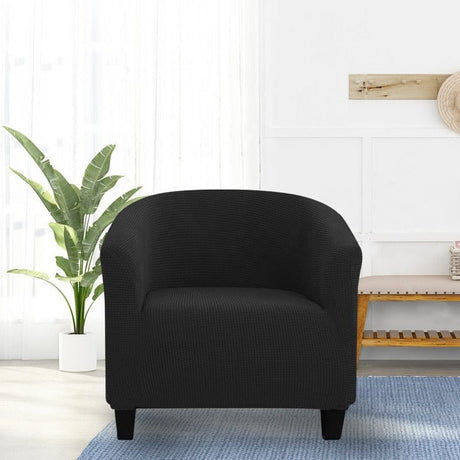 Housse de fauteuil cabriolet déperlante, Noir, posée sur un fauteuil cabriolet
