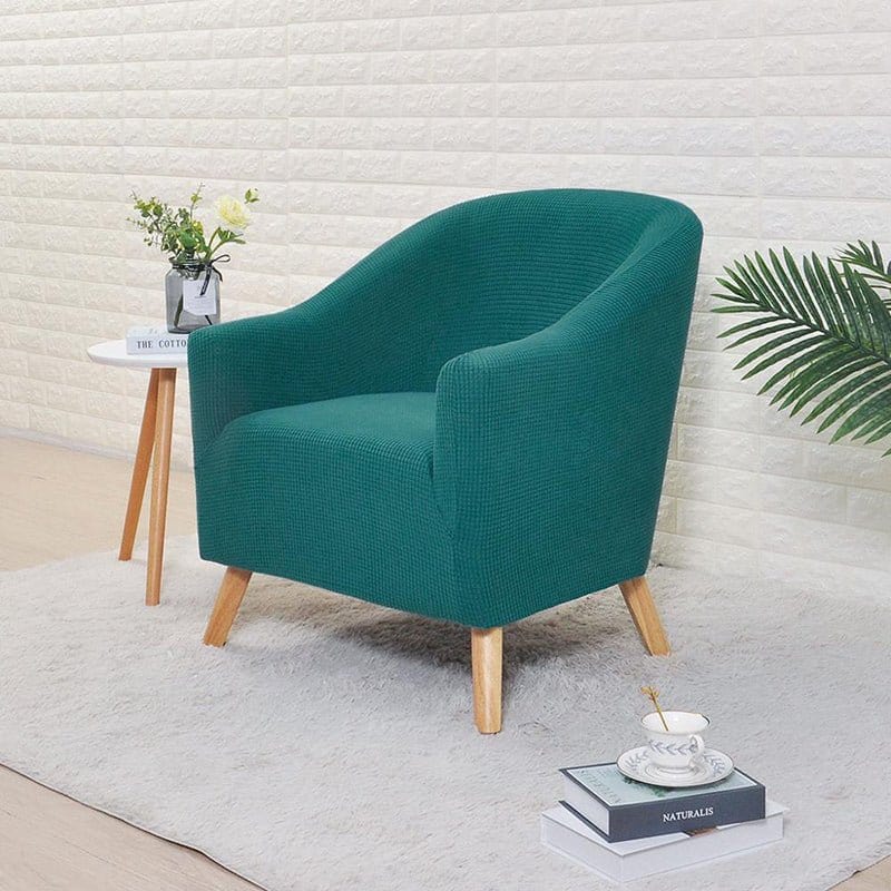 Housse de fauteuil cabriolet déperlante, Turquoise, posée sur un fauteuil cabriolet