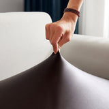 Marron - Housse en Simili cuir pour Coussins de Canapé La Maison des Housses