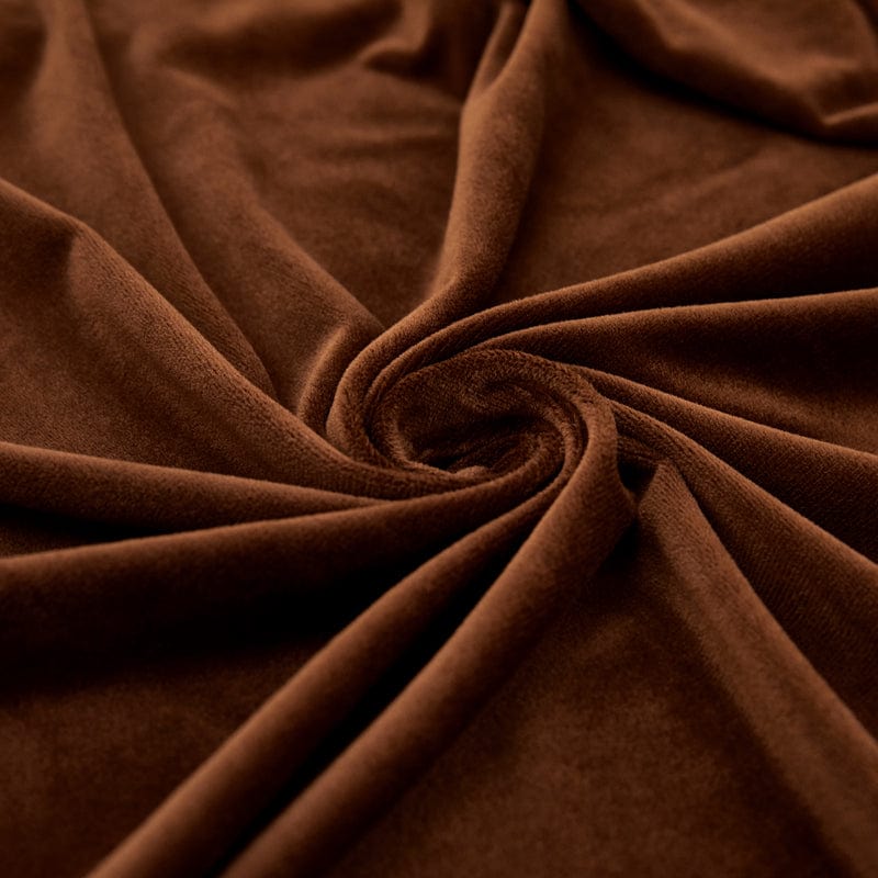Housse de coussin de canapé en velours, Cacao, posée sur les coussins d'assise et de dossier d'un canapé — vue 7