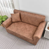 Marron - Housse de Canapé en Simili cuir Imperméable