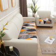 Housse pour coussin de canapé — Patchwork orange et marine