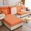 Orange - Housse polaire pour coussins de canapé - Motif Wool La Maison des Housses