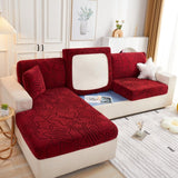 Bordeau - Housse polaire pour Coussin d'assise et dossier de Canapé - Motif Star La Maison des Housses