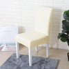 Housse chaise Blanc cassé - Housses Extensibles de chaise en simili cuir La Maison des Housses