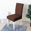 Housse chaise Marron - Housses Extensibles de chaise en simili cuir La Maison des Housses